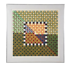 Alfred Jensen Signed Untitled Screen Print 1973