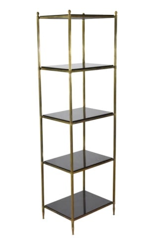 5 Tier Brass Shelf with Black Granite Shelves (1 of 11)