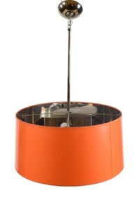 Large High Gloss Paper Drum Shade Pendant Light