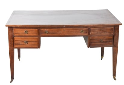 Louis XVI Style Antique Desk on Casters