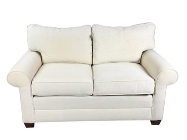 Ethan Allen Rolled Arm Love Seat