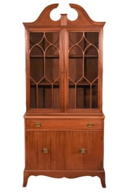 Vintage Mahogany Traditional Style China Cabinet