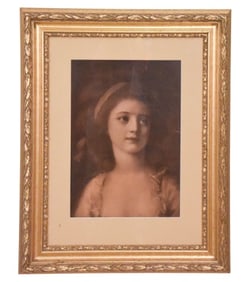 Antique Framed Print Portrait Zofia Potoccka