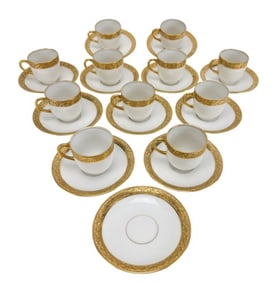 Old Abbey Limoges Demitasse Cup and Saucers