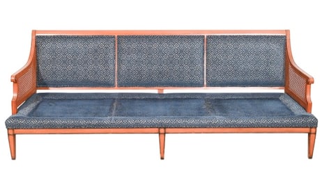 Colonial Plantation Style Upholstered Sofa