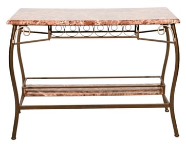 Mid Century Faux Marble Bar Table