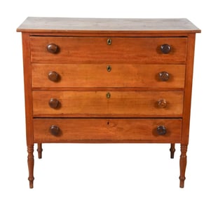 American Federal Period 4 Drawer Chest of Drawers