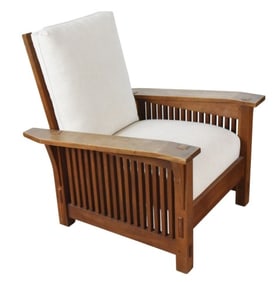 Stickley Mission Oak Spindle Morris Lounge Chair