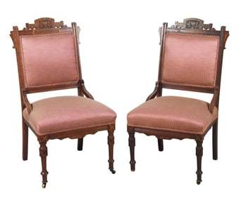 Antique Eastlake Style Parlor Side Chairs