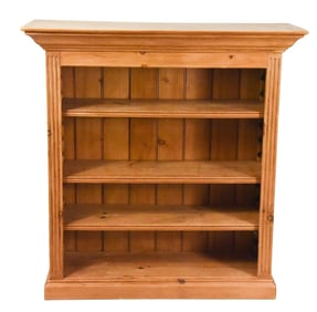 Solid Pine Four Shelf Standard Bookcase