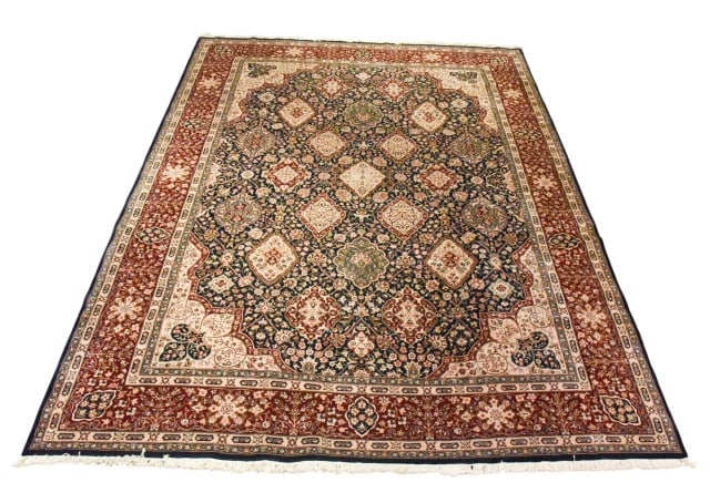 Vintage Handmade Classic Blue Oriental Rug (1 of 8)