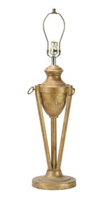 Vintage Tole Neo Classical Pyre Form Table Lamp