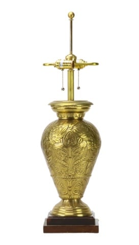 Vintage Indo Persian Embossed Table Lamp w Base (1 of 12)