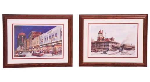 2 Karoline Schaub-Peeler Signed LE Prints Framed