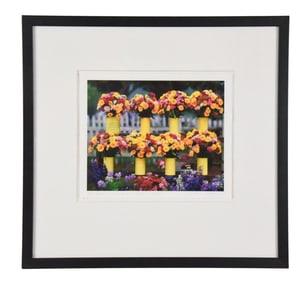 Signed Photograph Farmers Market Flowers in Cans
