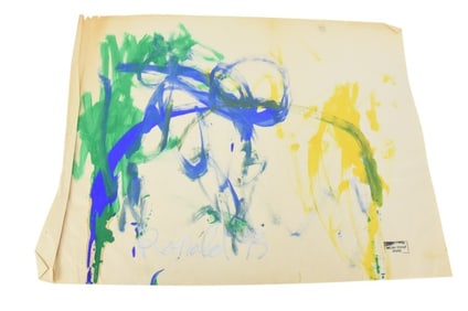 William Ronald Signed Tempera Abstract Painting