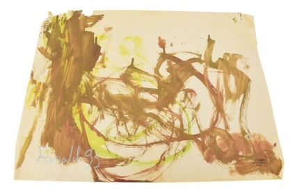 William Ronald Signed Tempera Abstract Painting