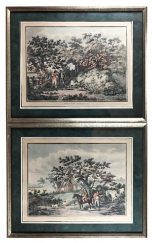 2 Antique G. Morland Aquatints Pheasant Partridge (1 of 13)