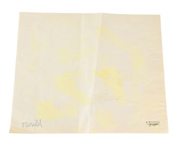 William Ronald Signed Tempera Abstract Painting