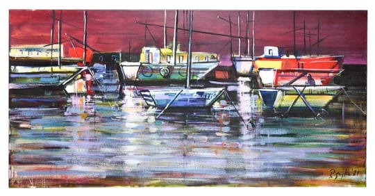 Piotr Sujka Signed Acrylic Expressionist Painting