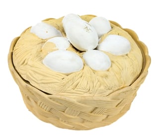 Antique English WS Caneware Pottery Egg Tureen