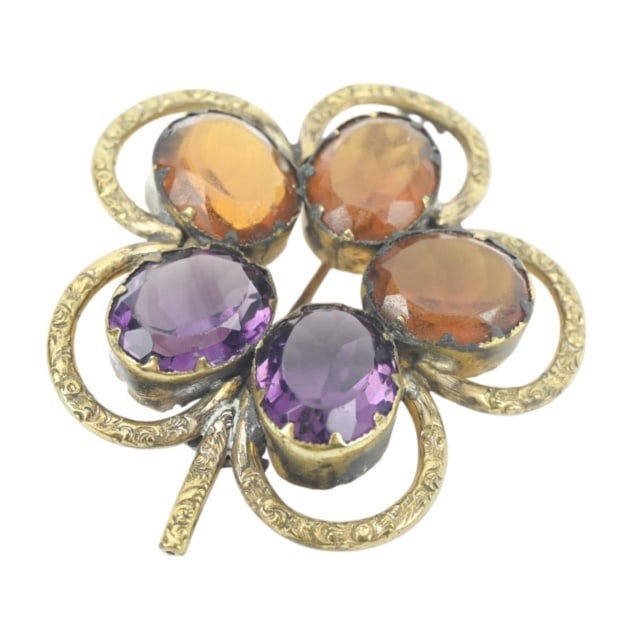 Victorian Floral Paste Brooch (1 of 6)