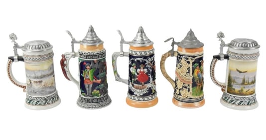 5 Reproduction Beer Steins