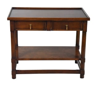 Vintage Solid Wood Two Tier Console Table