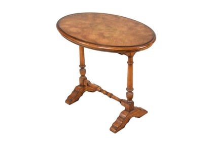Victorian Style Oval Carved Side Table