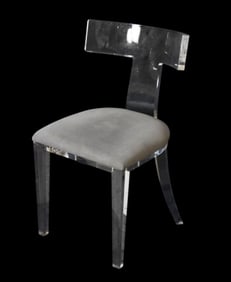 Interlude Home Tristan Acrylic Klismos Chair