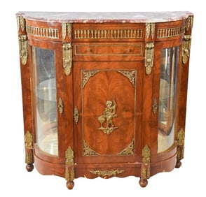 Early 20th C. Louis XVI Demilune Cabinet /Credenza