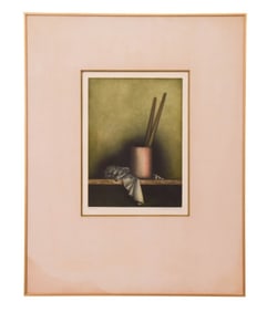 Kurt Schonen Signed Mezzotint Titled Still Life