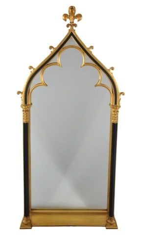 Gothic Revival Style Carved Hand Laid Gold Finish (1 of 10)