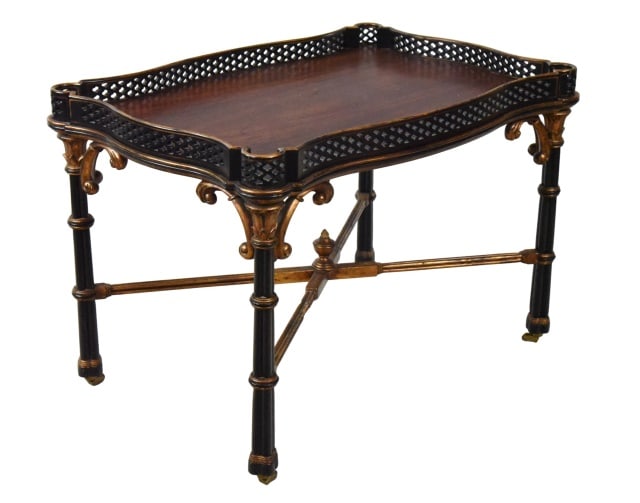 Chinese Chippendale Style Carved Tray Table (1 of 10)