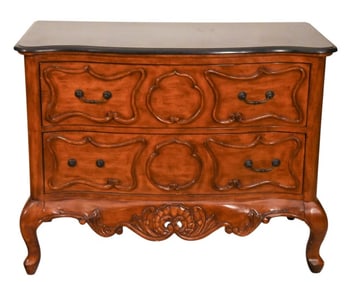 French Provincial Style Granite Top Commode