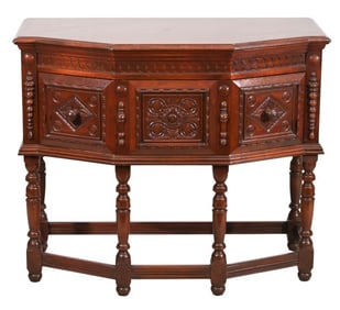 Jacobean Style Kittinger Carved Console Table