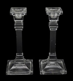 Pair Tiffany & Co Column Form Candlesticks