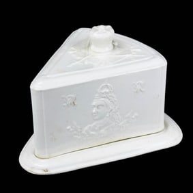 19th C Ironstone Queen Victoria Large Cheese Dish