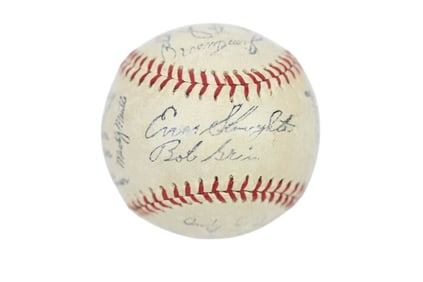 Vintage 1950's Major Baseball w Printed Signature