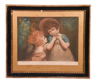 18th C Hoppner / Young Engraving Infant Vanity