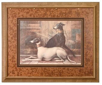 Elaine Vollherbst Framed Greyhound Fresco Print