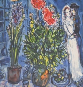 Marc Chagall "Le Maries" Lithograph 29/450