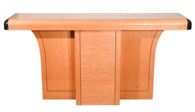 Art Deco Console / Bar Table: Art Deco Console / Bar Table. Needs some repair. Pleas see all photos. Sold as is.Measures 37 inches x 71 inches x 18 inches.