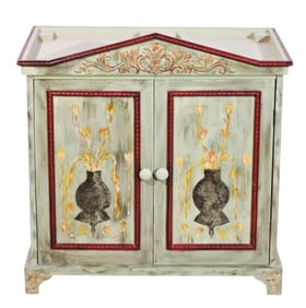 Hand Painted French Country Style Cabinet