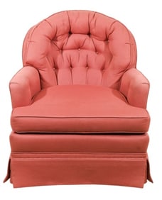 Custom Tufted Upholstered Swivel Chair