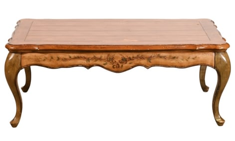 Gustavian Style Carved Painted Coffee Table