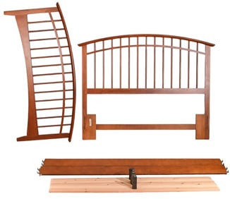 Custom Made Carved Slatted Bed Frame