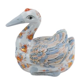 Chinese Export Porcelain Goose Shaped Tureen