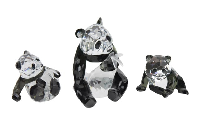 Swarovski Crystal Panda Mother with Babies (1 of 6)