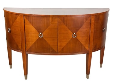 Cherry Demilune Marquetry Inlay Sideboard